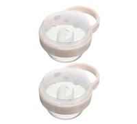 Levemolo Boîte de Rangement pour Tétines 2pcs en Pp Portable Crochet Blanc, Organiseur pour Bébé pour Voyage et Fixation la Poussette