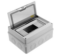 Levemolo Boîte Électrique Étanche en Abs Blanche pour Intérieur et Extérieur, Coffret de Distribution Multifonctionnel avec Rail Din pour Protection Disjoncteur