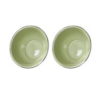 Levemolo Bols Émaillés Verts Résistants et Faciles à Nettoyer Style Rétro Lot de 2 Cuisine Soupes Maison