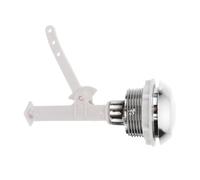 Levemolo Bouton de Chasse Eau Simple pour Réservoir de Toilettes Remplacement Installation Facile Finition Argentée Élégante Accessoire Wc Compatible Plupart des Cuvettes Couvercle