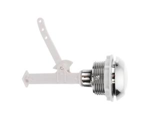 Levemolo Bouton de Chasse Eau Simple pour Réservoir de Toilettes Remplacement Installation Facile Finition Argentée Élégante Accessoire Wc Compatible Plupart des Cuvettes Couvercle