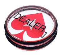 Levemolo Bouton Dealer Poker Acrylique Double Face pour Accessoires de Jeu de Hasard et Puces Numériques en Tournoi Garçons Filles
