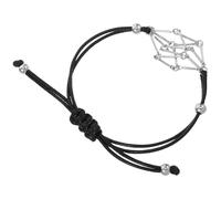 Levemolo Bracelet en maille et cuir synthétique avec support réglable en métal, tissage complexe, bracelet cage en pierre, chaîne ajustable, pour usage quotidien