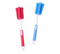 Levemolo Brosse à Bouteille en Éponge Manche Long 3pcs, Outil de Nettoyage Facile à Saisir pour Biberons et Bouteilles la Maison Couleur Aléatoire