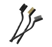 Levemolo Brosse de Nettoyage pour Aquarium 3 Pièces, Outil Grattoir Algues Acier Inoxydable, Brosse Compacte pour Pierres et Décorations, Accessoire Solide pour Nettoyage Quotidien