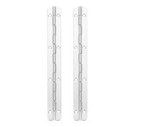 Levemolo Charnières Piano Longues en Acier Inoxydable 2pcs, Charnières Robustes et Silencieuses pour Meubles en Bois, Ouverture 180 Degrés, pour Boîtes et Armoires