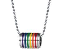 Levemolo Collier Style Mode Chic en Acier Titane Pendentif Cylindrique Accessoire Unique et Épais pour Hommes pour Fêtes et Occasions Multiples