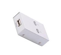 Levemolo Commutateur Automatique USB 2.0 Argenté en Plastique pour Partage D'imprimante et Scanner, Évitant Les Branchements Fréquents, pour Bureau et Domicile