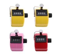 Levemolo Compteur Manuel Coloré en Plastique Facile à Utiliser 4 Chiffres, Lot de 4 Pièces, Design Simple et Pratique pour Comptage Sportif ou Événement Couleur Aléatoire