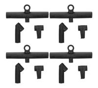 Levemolo Connecteurs de Cerf-Volant en Plastique Noir 12pcs pour Réparation Solide, Accessoires Fiables pour Cerfs-Volants Sportifs Adaptés aux Garçon et Filles en Extérieur