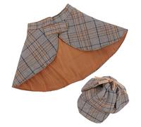 Levemolo Costume Détective pour Chat et Petit Chien Cape et Chapeau Polyester Doux Respirant Tenue de Rôle pour Fêtes Halloween et Noël