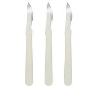 Levemolo Couteau à Professionnel 3 Pièces en Plastique Métal Blanc