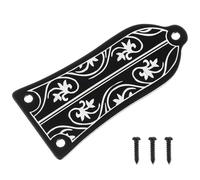 Levemolo Couvercle de Tige de Renfort en Ormeau Motif Floral, 3 Trous, Housse Solide et Facile à Installer pour Guitare Électrique, Étui Forme Cloche Adapté aux Musiciens