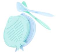 Levemolo Couvercles Silicone Extensibles pour Boîtes de Pâtée Chat et Chien Kit avec Cuillères Étanches et Résistants à Usure pour Conservation Alimentaire Domestique