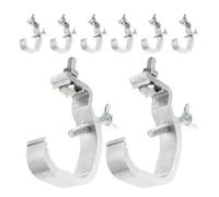 Levemolo Crochets Lumineux en Aluminium 8 Pièces pour Structure Légère, Pinces de Serrage Robustes 20 Mm, Support D'éclairage Scénique pour Spots, Projecteurs LED et Éclairage de Scène