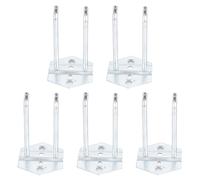 Levemolo Crochets pour Panneau Perforé en Acier Argenté 5 Pièces Faciles à Fixer et Résistants pour Rangement Mural Simple et Design Lumineux