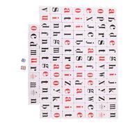 Levemolo de Mahjong en Plastique et Papier Blanc Portable Éducatif pour Apprentissage en Voyage et Activités Préscolaires Destiné aux Enseignants et Étudiants