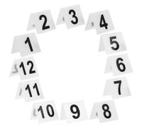Levemolo de Numéro de Design en Acrylique Blanc Lot de 12 Usage Polyvalent pour Décorations de Scène de Crime et Soirées Jeux