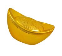 Levemolo Décor Plastique Doré Simulé Yuan Bao Ornement Feng Shui Léger et Portable pour Décoration de Bureau et Maison Cadeau Créatif pour Nouvel an Chinois