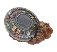 Levemolo Décoration Artificielle en Résine pour Aquarium Ornement de Vaisseau Spatial Factice Gris Emulation Créative de Débris Spatiaux pour Décoration Intérieure et Paysagère D’Aquarium,