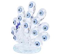 Levemolo Décoration Cristal Paon Bleu Yeux Mini, Ornement Cristal Artificiel pour Table et Vitrine, Accessoire Créatif pour Maison et Voiture, Décoration Festive et Artisanale Élégante