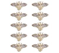 Levemolo Décoration de manucure 10pcs alliage abeille 3D vert pour nail art créatif et utilisation visage en fête