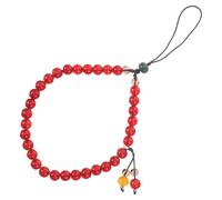 Levemolo Dragonne de Téléphone Agate Rouge Naturelle Bracelet Poignet Décoratif Chaîne Porte-clés Élégante pour Smartphones