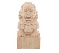 Levemolo Embout en Bois Brut : Embout Lion en Bois sculpté 8 x 8 x 15 cm - Embout décoratif pour Tringle à Rideau, Fauteuil à Bascule, Pied de lit
