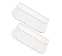 Levemolo Étagères Murales Pliables Capacité de Charge Élevée Lot de 2 en Plastique Blanc Bordure Petite et Design Simple pour Salle de Bains et Balcon