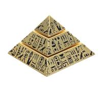 Levemolo Figurine Pyramide Égyptienne Miniature Résine Sculpture Décorative de Bureau Compacte Modèle Ancien pour Maison et Table Ornement Fidget Innovant pour Concentration