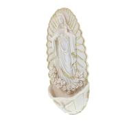 Levemolo Fontaine Bénite Guadalupe en Résine 25 Cm Décoration Murale Catholique Bénitier Suspendu pour Entrée Maison et Église Premier Communion Présent Sacré