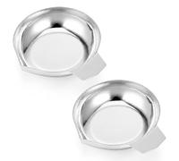 Levemolo Gobelet de pesée 2 pièces en acier inoxydable pour balance électronique, plateau de pesée cuisine et pesage professionnel, adapté aux boulangeries