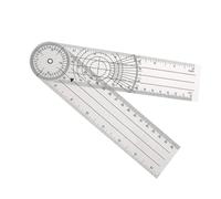 Levemolo Goniomètre Rotatif PVC Transparent pour Rééducation Rapporteur Angle Précis Règle de Mesure Amplitude Articulaire Outil Portable pour Kinésithérapeutes Usage Maison et Étudiants