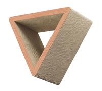 Levemolo Griffoir Triangulaire Carton Ondulé Faces Amovible pour Chat Intérieur Tapis à Griffer Pliable pour Chatons Accessoire Ludique et Protection Meubles