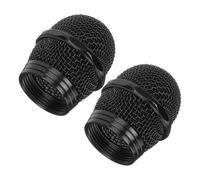 Levemolo Grille de microphone en maille 2 pièces : couvercle de remplacement en métal pour microphone, maille à pour une meilleure clarté audio - Grille de microphone pour studio et événements
