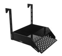 Levemolo Grosse Plateforme Suspendue en Acrylique Noir pour Tortues D’Aquarium Rampe Réglable Antidérapante pour Reptiles Aquatiques Niche Surélevée et Aire de Repos Spacieuse pour Bassin