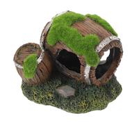 Levemolo Grotte Décorative Aquarium Résine Forme Tonneau Creux Stable pour Cachette Poissons et Crevettes Décor Aménagement Naturel