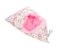 Levemolo Hamac pour Hamster en Cage Doublé de Fausse Fourrure Épaisse Lit Suspendu pour Petits Animaux Blanc Chaud Cocon Douillet pour Cochons D’Inde Rats et Chinchillas Hiver