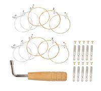 Levemolo Kit de Cordes et Clés D'accordage pour Lyre en Métal et Bois, Ensemble Solide pour Accorder Votre Lyre Harp Sons Magnifiques