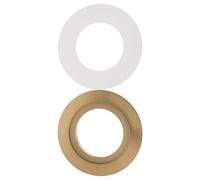 Levemolo Kit de Remplacement pour Bouton Double Chasse de Toilettes, Solution Facile sans Outil, en Plastique Or, Adapté pour Rénovation de Salle de Bain à Domicile ou Location