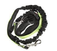 Levemolo Laisse pour Chien Mains Dégagées avec Ceinture de Laisse de Course et Dressage Résistante et Réfléchissante Noir et Vert