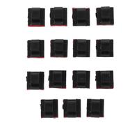 Levemolo Lot de 15 Clips de Câble Auto-adhésifs en Plastique Noir Support de Câble pour Bureau et Maison Organisateur de Table Gestion Pratique de Données Fixation sans Trace Compact