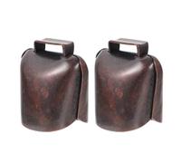 Levemolo Lot de 2 Cloches en Cuivre Rouge de 26 Grammes pour Pâturage Clochettes Portables pour Bovins Moutons et Chevaux Accessoires Agricoles pour Ferme Cloche de Troupeau Bruyante