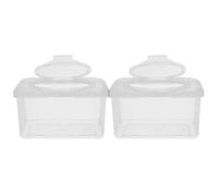 Levemolo Lot de 2 Conteneurs de Lingettes Rechargeables en Pp 1850ml Couvercle Anti-poussière, Distributeur Ergonomique pour Lingettes Bébé, pour Nursery et Bureau
