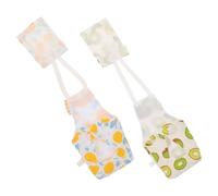 Levemolo Lot de 2 Couches Lavables et Réglables pour Oiseaux en Tissu Absorbant, Taille M, Motifs Kiwi et Citron, Combinaison de Vol pour Perruches, Calopsittes et Conures, pour