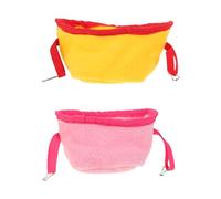 Levemolo Lot de 2 Hamacs Suspendus pour Oiseaux et Hamsters Nid Douillet Chaud en Tissu Doux Hypoallergénique Abri Isolant pour Cage en Hiver Lavable en Machine Adapté Calopsittes