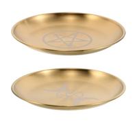 Levemolo Lot De 2 Plateaux D Offrandes pour Rituels De Sorcellerie Plateau De Sortilèges Plateau Décoratif pour Autel Wiccan