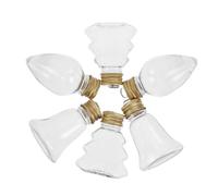 Levemolo Lot de 24 Bouteilles Décoratives en Plastique Transparent 50 ML Anneau Doré - Sapin Cloche et Lanterne - Ornements Légers à Suspendre pour Décoration Créative de Sapin de Noël