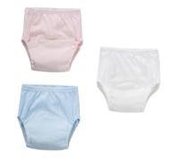 Levemolo Lot de 3 Culottes Apprentissage Propreté Bébé en Coton 4 Couches Membrane Tpu Imperméable et Taille Élastique Confort pour Entraînement Couleur Aléatoire