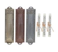 Levemolo Lot de 3 Rouleaux de mezouza pour Porte - Étuis métalliques de bénédiction - Décoration juive pour la Maison - Porte-parchemin pour d'entrée